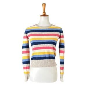 100% Cashmere Multicolor Striped Sweater – XS